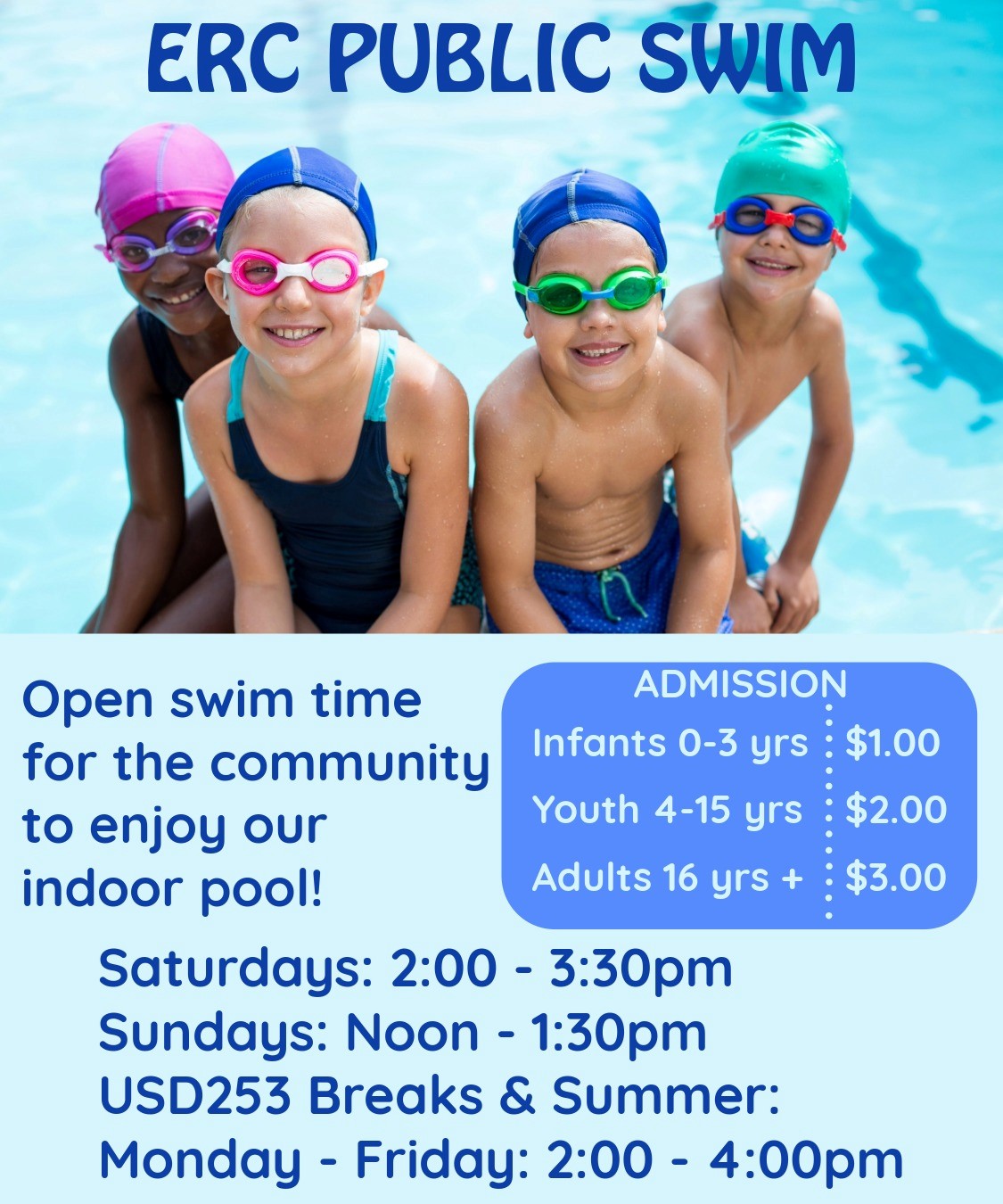 2026 Public Swim Hours and Fees