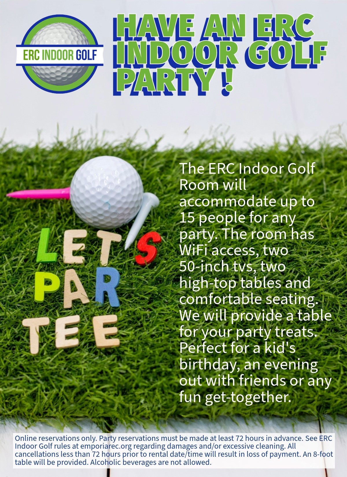 2025 ERC Indoor Golf Party Information