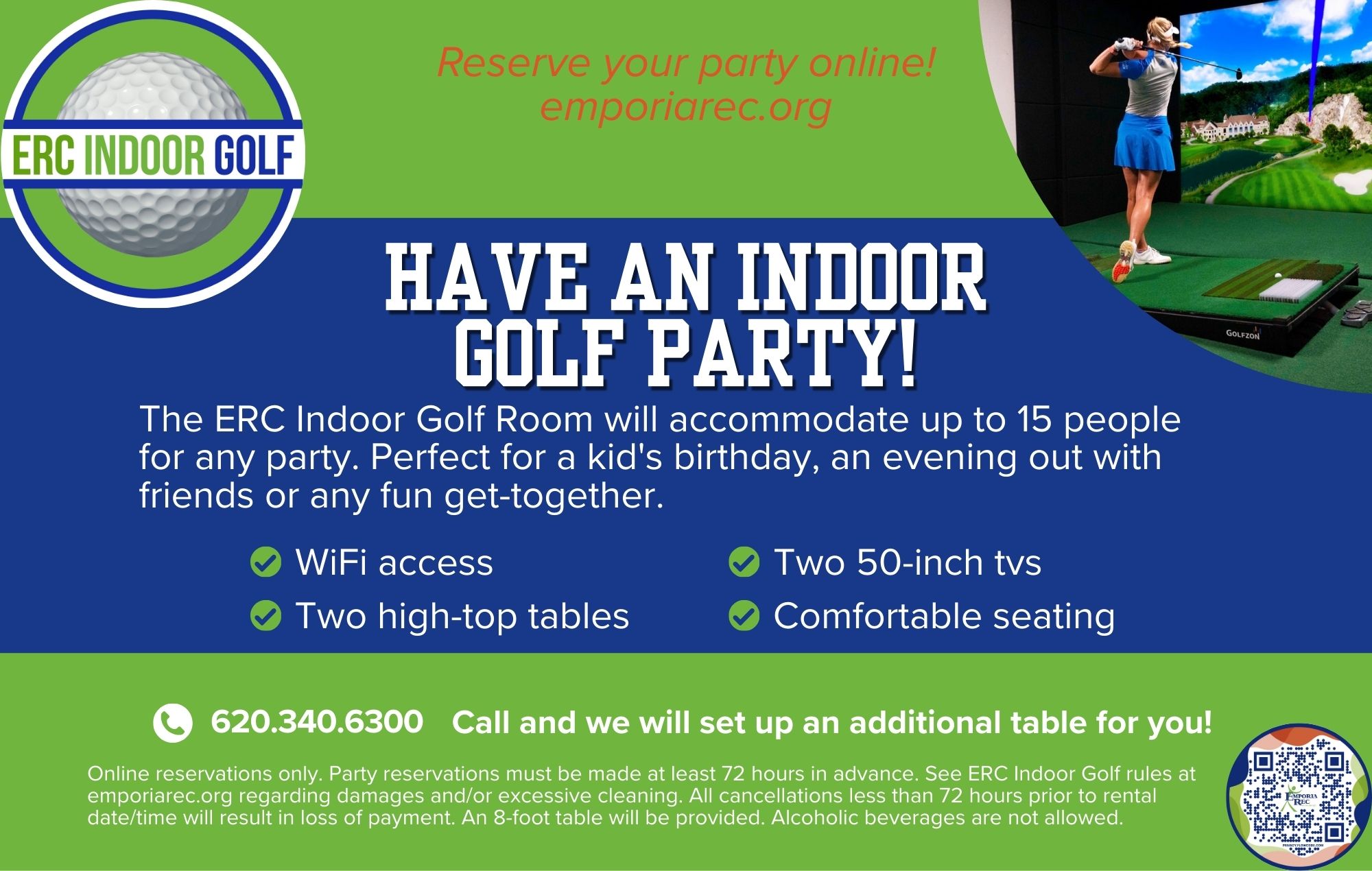 2026 Spring ERC Indoor Golf Party Information