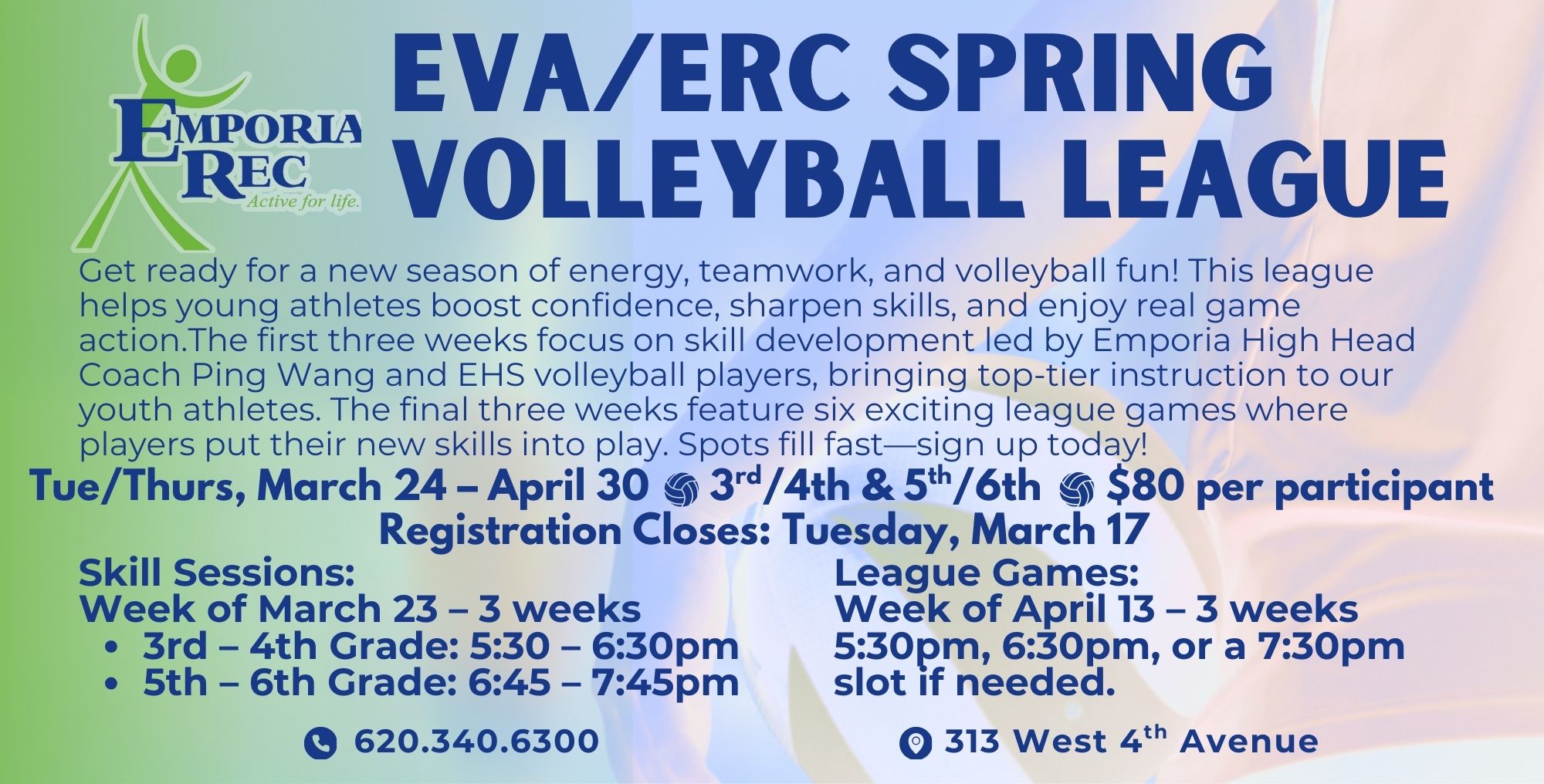 2026 Spring Volleyball League Information